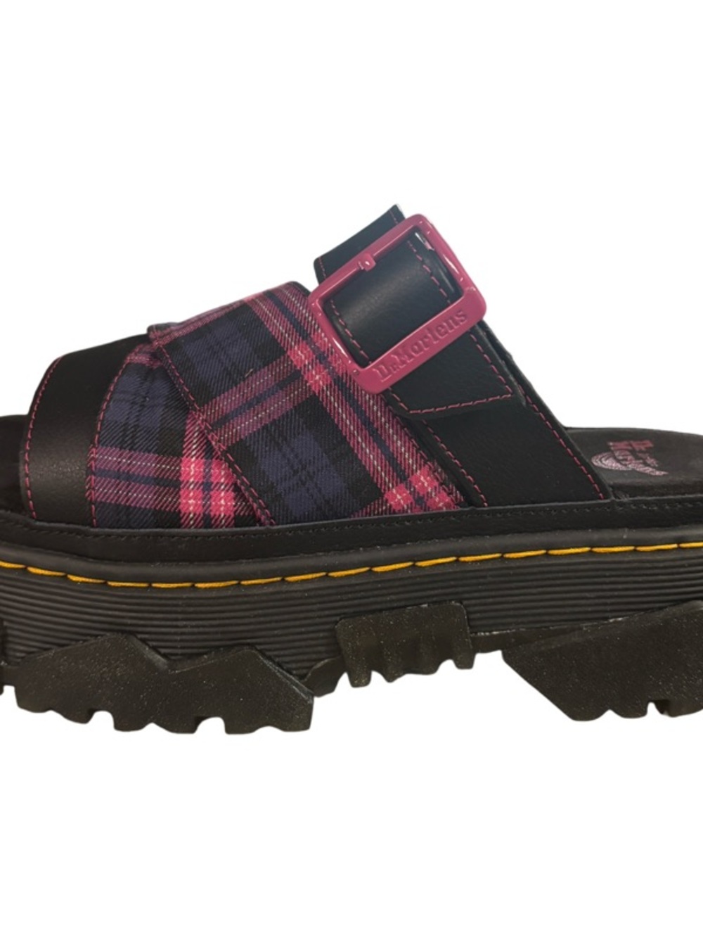 Dr. Martens MATTISON SLIDE SLIP ON SANDALS Black / Pink Size 6 - Picture 3 of 9
